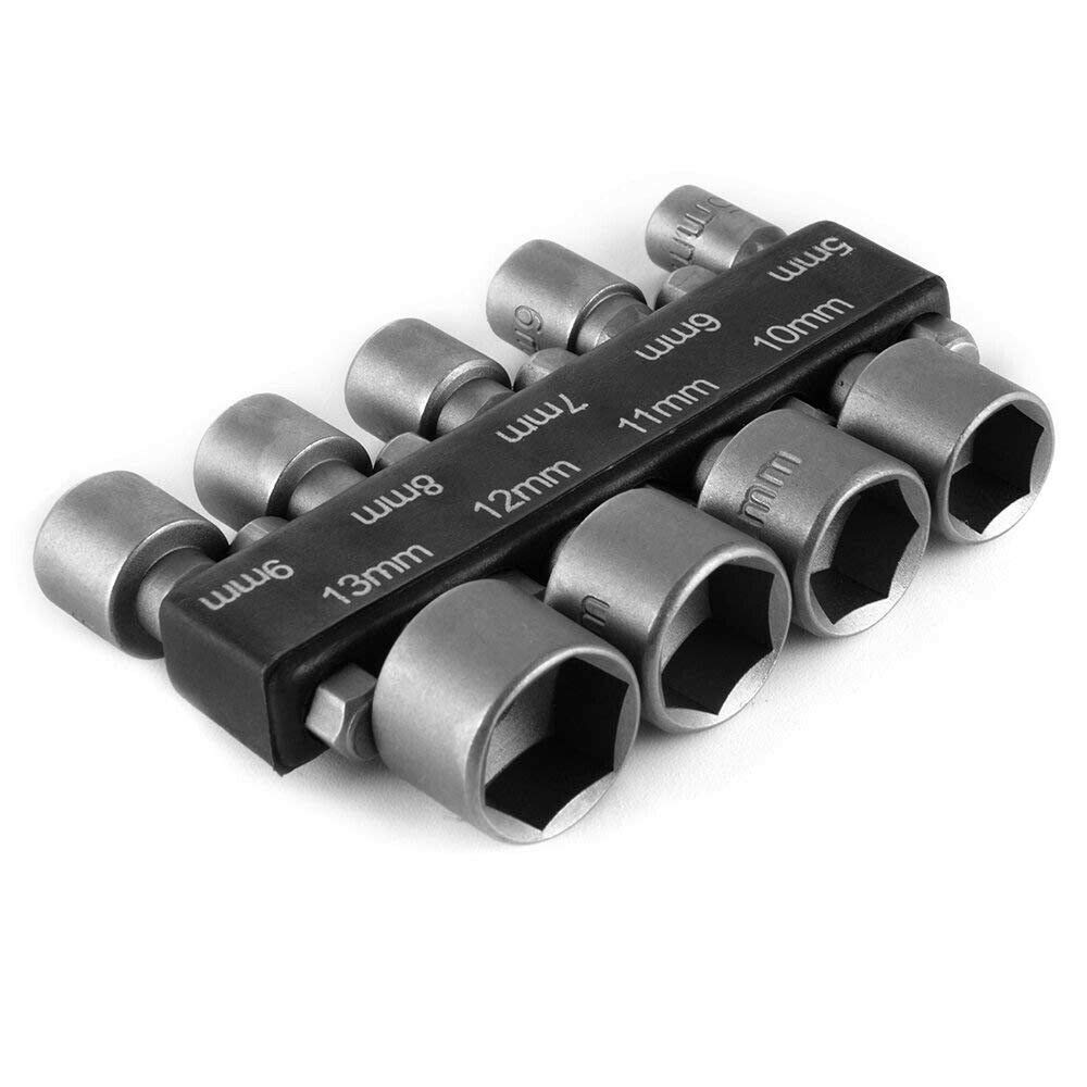 Nut Driver Set SENRISE 9PCS 6-13mm Drill Bit Adaptor 1/4" Hex Shank Metric Socket Wrench for Hand Drill, Electric Screwdriver and Socket Wrench Screw