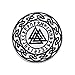 Patches for Jackets Men, 3PCS North Viking Compass Thor Hammer Rune Vegvisir Celtic Embroidered Patch Cool DIY Decor - Black & White