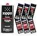 Zippo Gift Set - 12 Fl.oz Fluid Fuel and 3 Wick Card & 3 Flint Card (18 Flints)