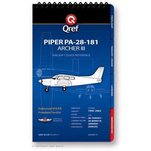 Piper Archer III PA-28-181 Qref Checklist Book