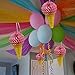 Ice Cream Hanging Pink Paper Decoration Set Of 4, Ice Cream Party Honeycomb Decorations. Great For Summer and Beach Parties, Birthdays and More. Ideal For Indoor and Outdoor Use.