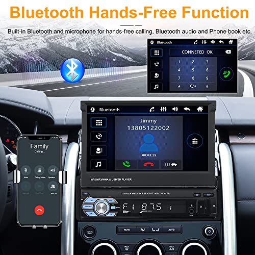 Car Stereo in Dash Single DIN 7 Inch HD 