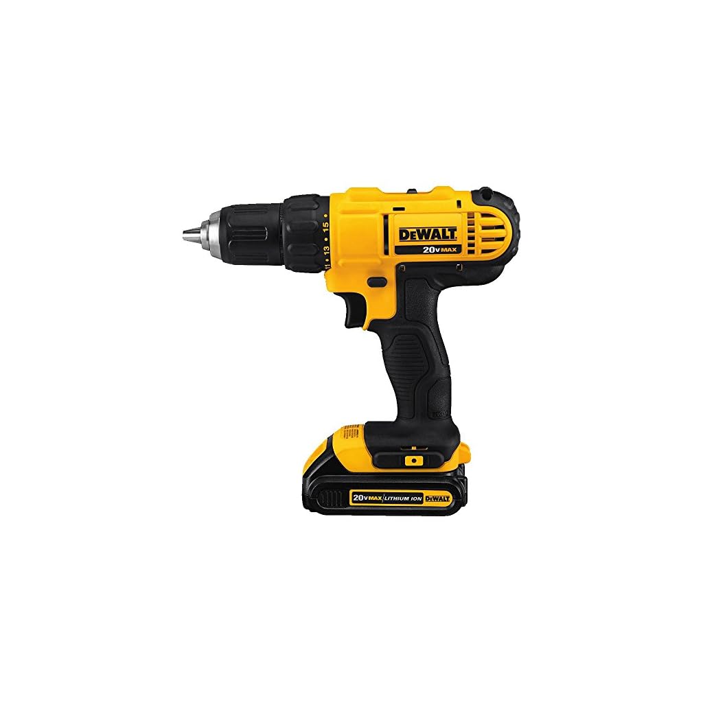 DEWALT 20V Max Cordless Drill / Driver Kit, Compact, 1/2Inch (DCD771C2