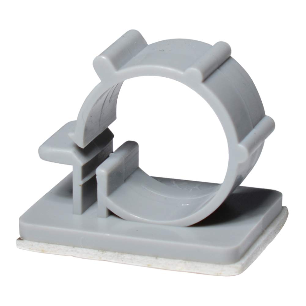 Liujiami 5Pcs 16-18mm Hand Tools Plastic Pipe Clamps Self Adhesive Cable Clip Adjustable Network Wire Clips Organiser Washing Machine Water Pipe Wall Buckle Securing Clip