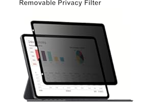 FILMEXT Removable iPad Pro Privacy Screen Protector for iPad Pro 11 inch (2022/2021/2020/2018), iPad Air 5/Air 4 10.9 inch, Anti-Spy Anti-Glare Filter, Bubble Free & Easy On/Of,[Landscape Privacy]