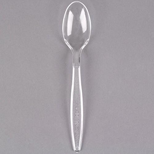 CLEARWARE Cutlery Deluxe Heavy Weight Clear Plastic Spoons 150 Spoons In A Box
