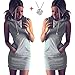 Lookatool Fashion Womens Summer Casual Sleeveless Hoody Dress (S, Gray)