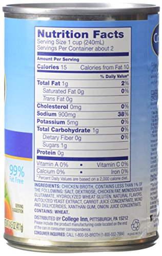 College Inn Chicken Broth 99% Fat Free, 14.5 oz
