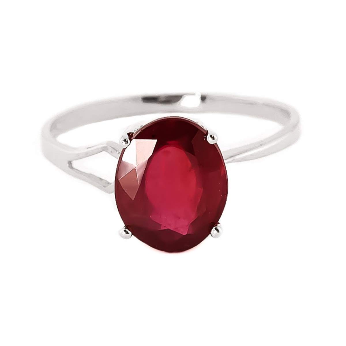 Galaxy Gold 14k Solid White Gold to Be Said Ring Ruby (6.0)