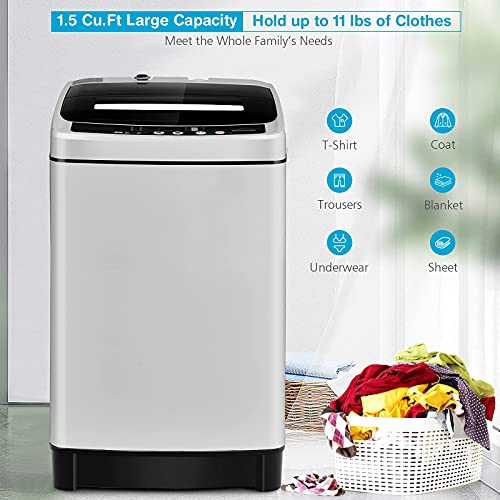 Giantex Full Automatic Washing Machine, 2 in 1 Portable Laundry Washer
