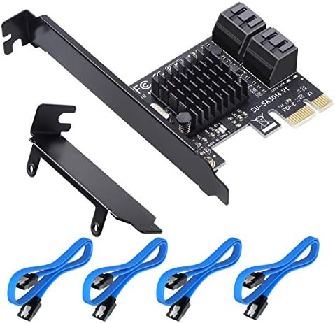 Sata増設 Pci E To Sata 3 0 4ポート 拡張カード 6gbps 超高速sataカードと4つのsata 3 0データライン