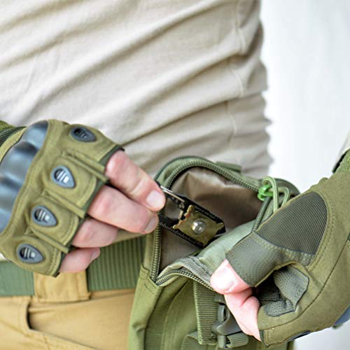 Military Tactical [MESH] Hat Bundle: 20-in-1 Tool, Operator Cap Embroidered Morale Patches (Velcro) Pouch Airsoft/Paintball - [Reptile Camo] - Thumbnail 4