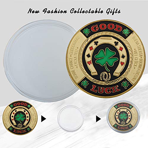 image for SW Poker Card-Guard Coin Collectibles Table Games Poker - Good Luck w/