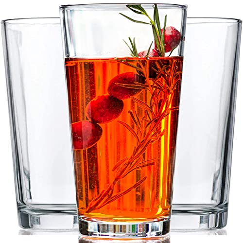Le'raze Can Shaped Margarita Glasses - Set Of 6 Unique 16oz Drinking Glasses For Cocktails & Beer