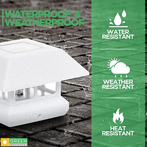 GreenLighting 12 Pack Veranda Solar Powered LED Post Cap Light for 4" x