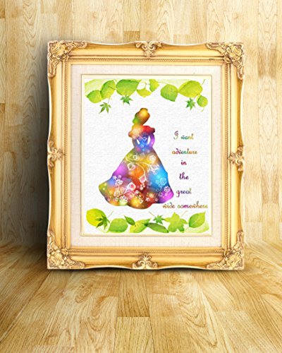 Uhomate-Beauty-and-the-Beast-Princess-Belle-Beauty-Beast-Home-Canvas-Prints-Wall-Art-Inspirational-Quotes-Wall-Decor-Living-Room-Bedroom-Bathroom-Artwork-C053-8X10