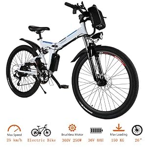 Oppikle 26” Electric Mountain Bike with Removable Large Capacity Lithium-Ion Battery (36V 250W), Electric Bike 21 Speed…