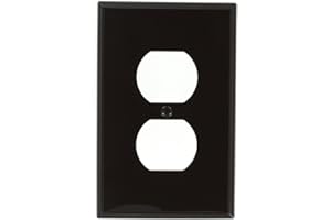 Leviton 1-Gang Duplex Receptacle Wallplate, Midway Size, PJ8, Brown