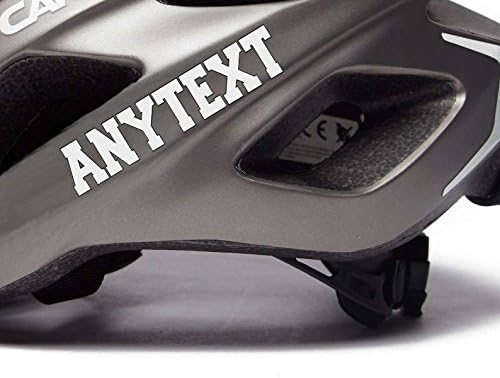 Brand Cycling Helmet Decal ANY TEXT Custom PersonalizedRoad Race Bicycle Down Tube Frame Fork Cycle Bike Road Trail MTB Mountain Racing Race bikepacking randoneur endurance century metric