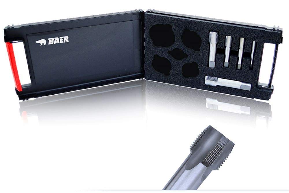 BAER Set HSSG: taps G(BSP) 1/8 inch - 3/4 inch - pipe thread thread tap set drill bits.