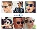 wearPro Clubmaster Sunglasses for Men Women Retro Semi-Rimless Polarized Sun Glasses WP1006 (matte_black)