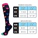 6 Pairs Compression Socks for Women & Men 15-20mmHg Graduated Support Knee High Socks for Nurses, Travel, Athletic