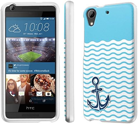 HTC Desire 626 / 626S Case, [NakedShield] [White] Total Armor Protection Case - [Nautical Anchor - Light Blue] for HTC Desire 626 / 626S