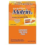 Motrin Ibuprofen Individually Wrapped Medication, 50 Doses of Two Tablets, 200mg 2 Boxes by Acme United