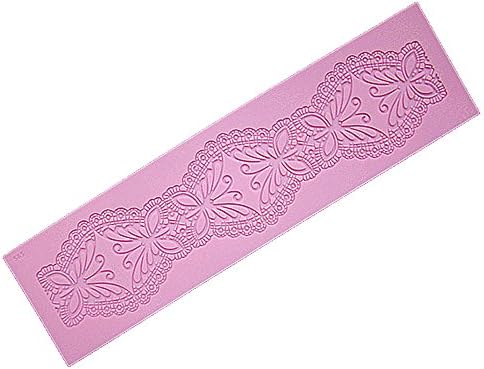 Longzand Molds HY1-150 DIY Cake Decorating Mold with Silicone Lace Mold Mat, Fondant Mold and Silicone Sugar Craft Molds, Pink