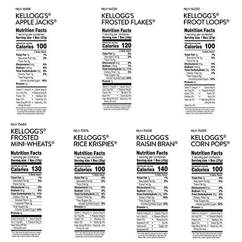 Kellogg's Breakfast Cereal, Bulk Pantry Staples, Individual Sized Boxes