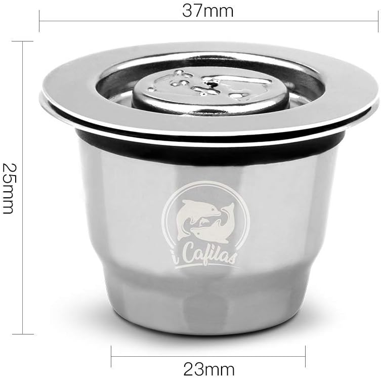 Stainless Steel Refillable Coffee Capsules with Accessories Compatible With Nespresso Machine Coffee Pods Reusable Coffee Filters: Kitchen & Dining