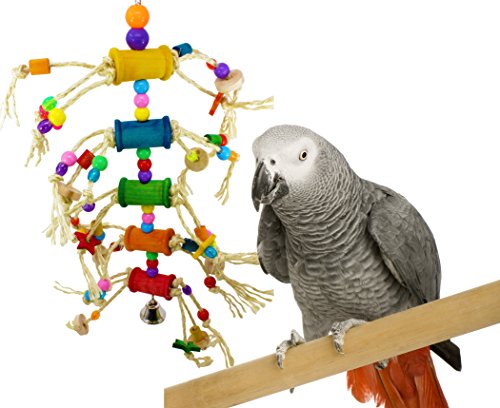 Bonka Bird Toys 1846 Pluck My Bobbins Bird Toy parrot cage toys cages african grey amazon macaw