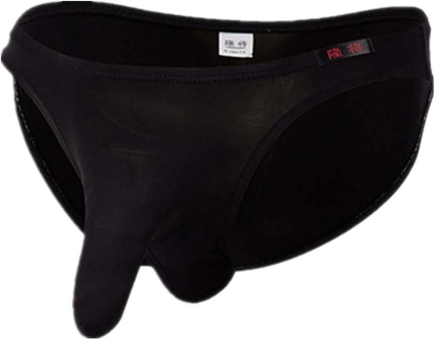 Men Sexy Translucent Ice Silk Triangular JJ Sets Underwear