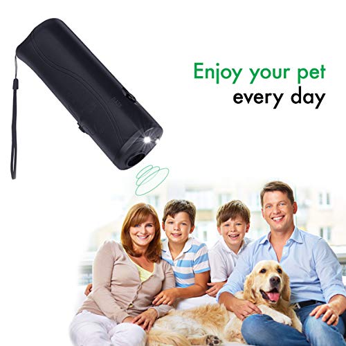 STÙNICK LED Anti Barking Device Ultrasonic Dog Repeller & Trainer Device 3 in 1 Anti Barking Stop Bark Electronic Handheld Dog Training Device Indoor & Outdoor - Thumbnail 2