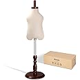 Bonnlo Upgraded Kid Dress Form, 2-3 Years Old, 3-4 Years Old, Toddler Mannequin Torse with Adjustable Rubber Wood Stand for Dress Jewelry Display (0.5-1 Years Old)