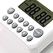 Evany Digital Kitchen Timer Magnetic Countdown Up Cooking Timer Clock with Magnet Back and Clip, Loud Alarm, Large Display Minutes and Seconds Directly Input-White