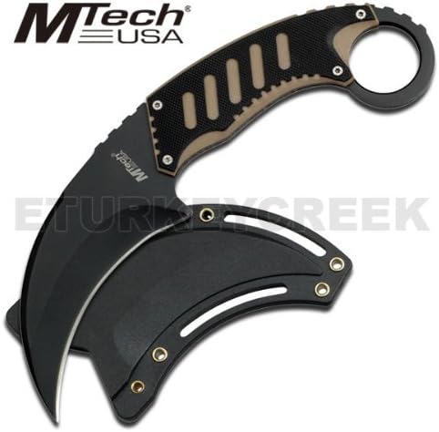 MT-665BT M Tech Karambit Style Tactical Neck Knife YjpjEvqEF G-10 Handle c2MIq Bk/Tan ayeuiu56 hlbv23rt This tactical neck knife provides instant defense right around hppWA1a your neck! The karambit style blade is razor sharp with finger cut-outs, and all o8sum5mR 420 staineless steel. The 3.5? blade is razor sharp, and can be quickly accessed from the quick-release, impact-resistant sheath. 7.5" Overall in length with Black and Tan G-10 handle.