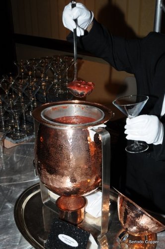 Sertodo Copper T-8 Delphi Soup Tureen, Hand Hammered 100% Pure Copper, 8 Quart Capacity - Thumbnail 2