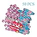 Timoo Mini Nail Files Bulk, 50 PCS Printed Emery Boards for Nails, Double Sided, Assorted Colors, 2.36 inches