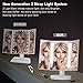 KEDSUM LED Lighted Makeup Mirror, Travel Vanity Mirror with Lights, Lighted Tabletop Mirror with Detachable 5X Magnification Spot Mirror, 180°Adjustable Touch Screen,Batteries or USB Charging