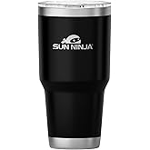 SUN NINJA 30oz Stainless Steel Tumbler - Double Wall Vacuum Insulated Cup with Easy Open Lid | Food Grade 30 oz Coffee Flask for Hot & Cold Drinks | Durable Insulated Mug for Travel, Work & More