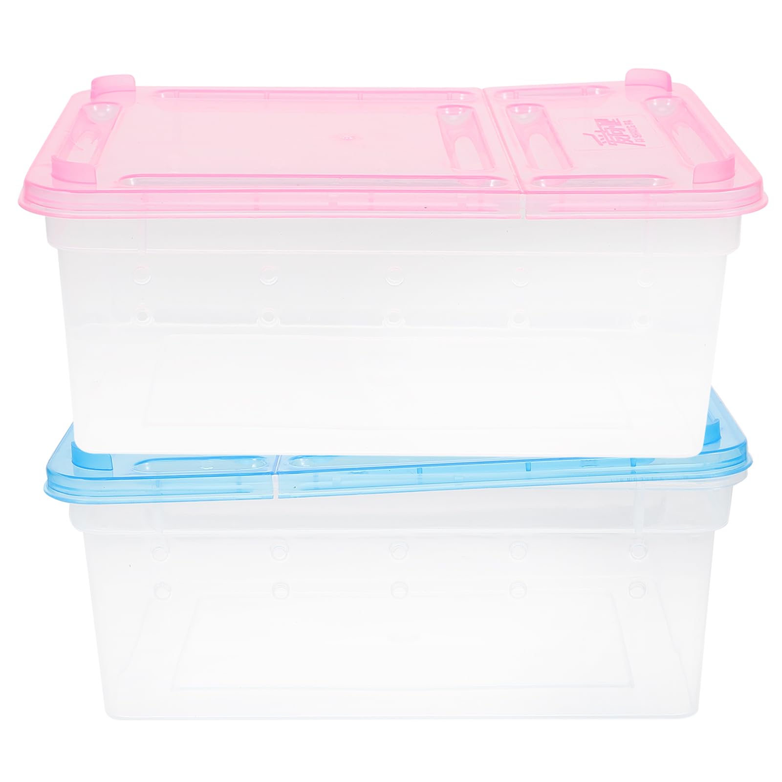 Reptile Breeding Tank 2pcs Reptile Feeding Box Snake Breeding Box Transparent Animal Habitat Cage for Bearded Dragon Lizard Spider Frog Scorpion Gecko Silkworm Snake Breeding Cage