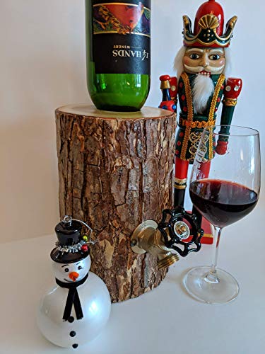 Wine Dispenser, The Original Real Wood Log Wine Dispenser, New and Improved!