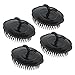 Segbeauty Mens Shampoo Brush, 4pcs Scalp Massage Brushes, Massage Hair Brush Floriated Shower Comb for Deep Cleaning Hair Men's Hand Brush Plastic Growth Beard Brush Pet Grooming Round Palm Brush