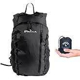 Pacca Onda 20L Packable Lightweight Foldable Backpack for Travel, Camping, Outdoor, Hiking Pocket Backpack (Black)