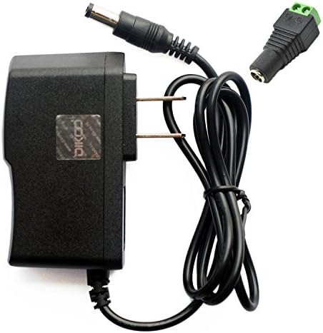 DIKOO AC DC Multi Voltage Universal Power Adapter Output 6V Wall Charger 1M (3ft) Length US Plug with 5.5/2.1 DC Female Barrel Connector to Screw Adapter