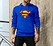 Decrum Mens Blue Smallville Superman Logo Hoodie - Mens Blue Hoodie | Superman, XL
