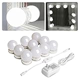 MRah LED Vanity Mirror Lights kit Hollywood Style Makeup Mirror Lights with 10 Dimmable Bulbs, Lighting Fixture Strip for Makeup Vanity Table Set in Dressing Room(Mirror Not Included)