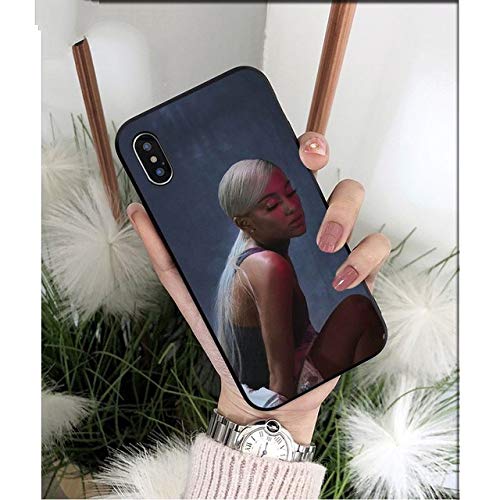 NINESH No Tears Left To Cry ariana grande TPU Soft Black Phone Case for iPhone 8 7 6 6S Plus 5 5S SE XR X XS MAX Coque Shell,A6,For iPhone 8 plus