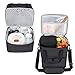 Luxja Breast Pump Bag with 2 Insulated Compartments for Breast Pump and Cooler Bag, Pumping Bag for Working Mothers (Fits Most Major Breast Pump), Black